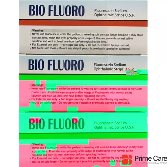 Biofluoro Fluorescein Ophtalmic Strips 100 Stück buy online