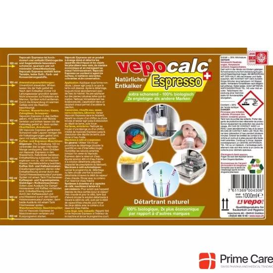 Vepocalc Espresso Natürlicher Entkalker Flasche 1000ml buy online