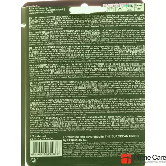 Iroha Detox Tissue Face Mask buy online