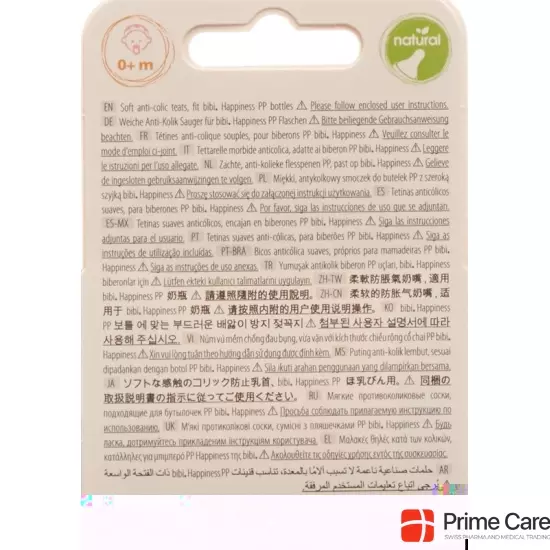 Bibi Sauger Natural Happiness 0+ buy online