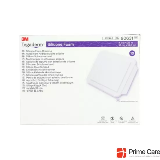 3M Tegaderm Silikon-Schaumverband 10x10.8cm 10 Stück buy online