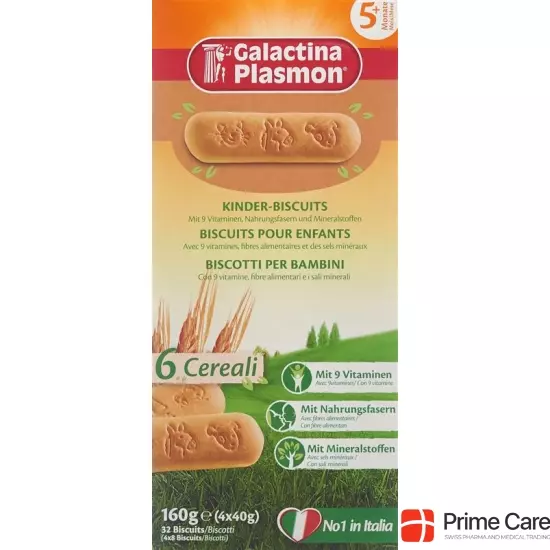 Galactina Plasmon 6 Cereali Kinder-Bisc 4x 40g buy online