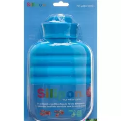 Silipon hot water bottle 1L Blue Made of silicone