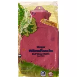 Sänger Hot-water bottle natural rubber fleece cover 2L Candypink