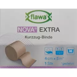 Flawa Nova Extra short stretch bandage 4cmx5m tan