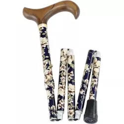 Sahag Faltstock Alu Blume Blau -100kg 86-94cm Derb
