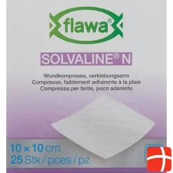 Flawa Solvaline N Kompressen Steril 10x10cm 25 Stück