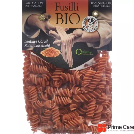 Optimys Rotes Linsenmehl Fusilli Bio Beutel 250g buy online