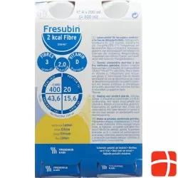 Fresubin 2 Kcal Fibre Drink Lemon Neu 4 Flasche 200ml