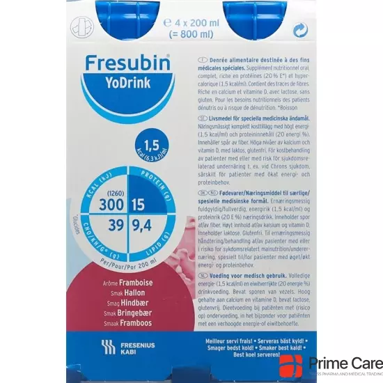 Fresubin Yodrink Himmbeere 4 Flatcap 200ml buy online