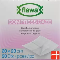 Flawa Gazekompressen Geschn 20x23cm Keimred 20 Stück