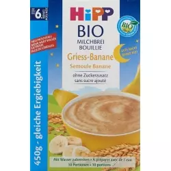 Hipp Gute Nacht Bio Milchbrei Griess Banane 450g