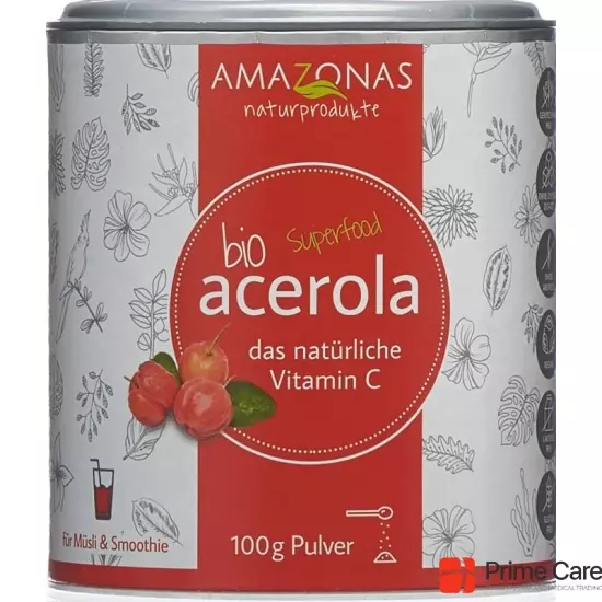 Acerola Bio Pulver mit 17% Vitamin C Dose 100g buy online