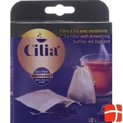 Cilia tea filter with drawstring