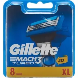 Gillette Mach3 Turbo 3D Systems blades 8 pcs