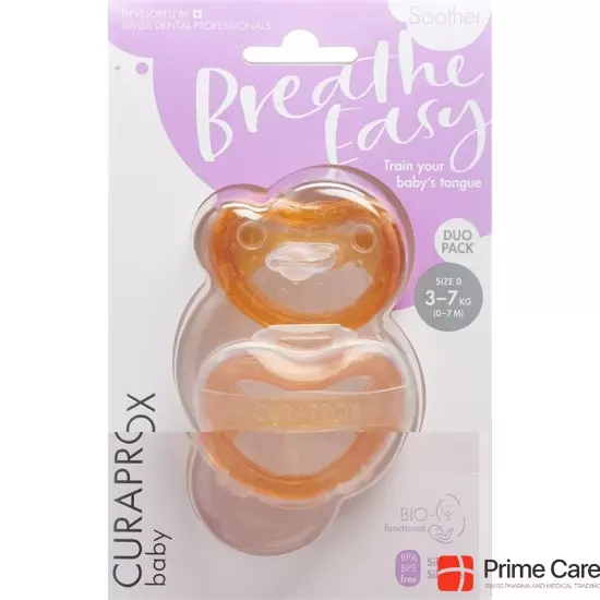 Curaprox Baby pacifier size 0 Orange Double New 2 pieces buy online