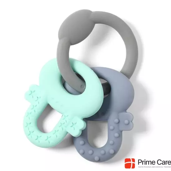 Babyono Ortho Beissring Sil Schluessel Grau/grue 0 buy online