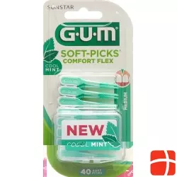 Gum Sunstar Soft Picks Comfort Flex Regular Mint 40 pieces