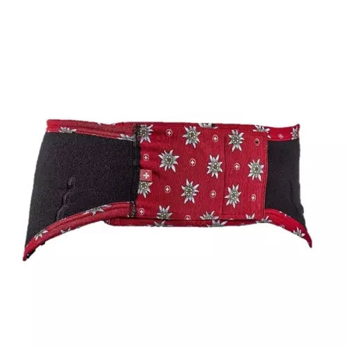 emosan Sashes Velcro L black with Edelweiss application
