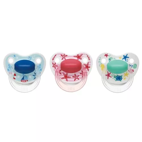 bibi soother Happiness Densil 16+ ring play with us assorted SV-A 6 pcs