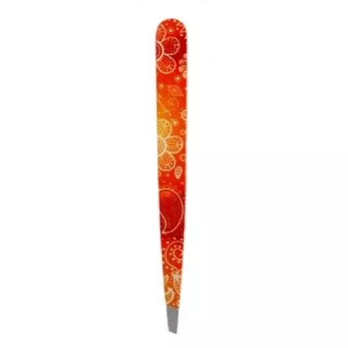 Hausmann Pinzette Schräg Orange Mandala Design buy online