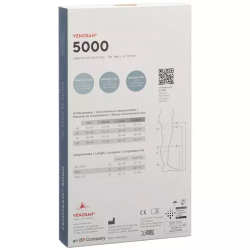 Venosan 5001 A-dh Kkl1 S Short Open Black 1 pair buy online