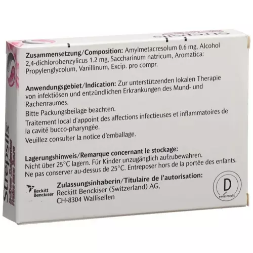 Strepsils Lutschtabletten Erdbeer ohne Zucker 16 Stück buy online
