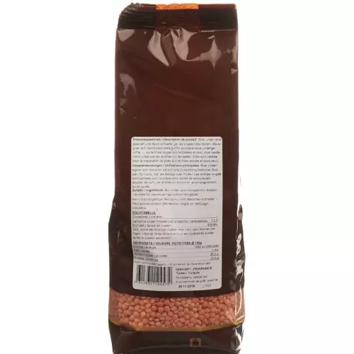 Biofarm Linsen Rot Knospe Beutel 500g buy online