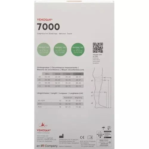 Venosan 7002 A-dh Kkl2 XL Short Off Beige 1 pair buy online