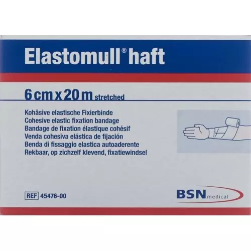 Elastomull Haft Gazebinde Weiss 20mx6cm Rolle buy online