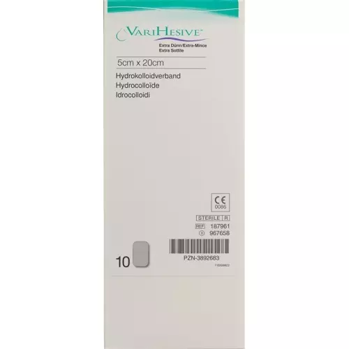 Varihesive Extra Dünn Hydrokolloidverband 5x20cm 10 Stück buy online