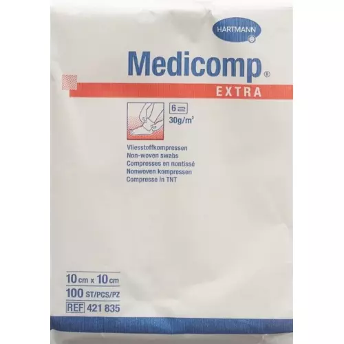 Medicomp Extra Vlieskompressen 10x10cm Nicht Steril 100 Stück buy online