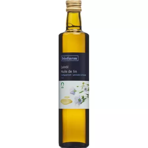 Biofarm Leinöl Knospe Flasche 5dl buy online
