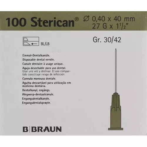 Sterican Nadel Dent 27g 0.4x40mm Grau 100 Stück buy online