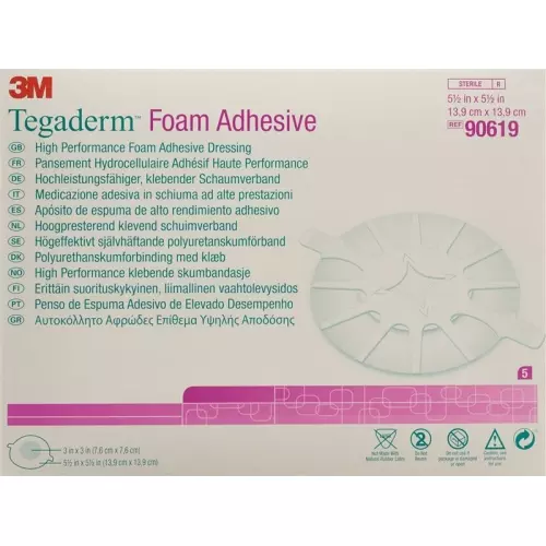 3M Tegaderm Foam Adhesive Schaumkompresse 7.6x7.6cm 5 Stück buy online