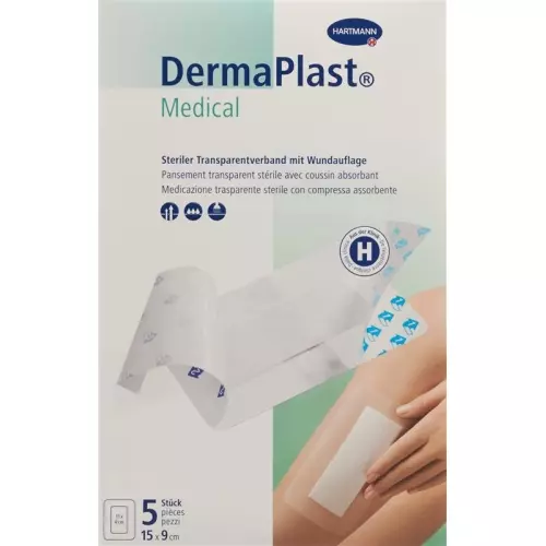 Dermaplast Medical transparent dressing 15x9cm 5 pcs