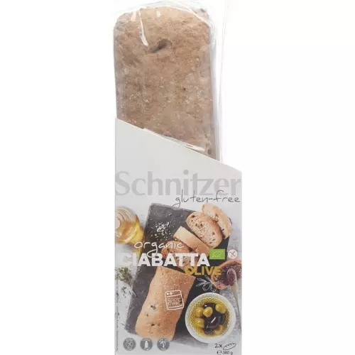 Schnitzer Organic Olive Ciabatta gluten free 360 ​​g