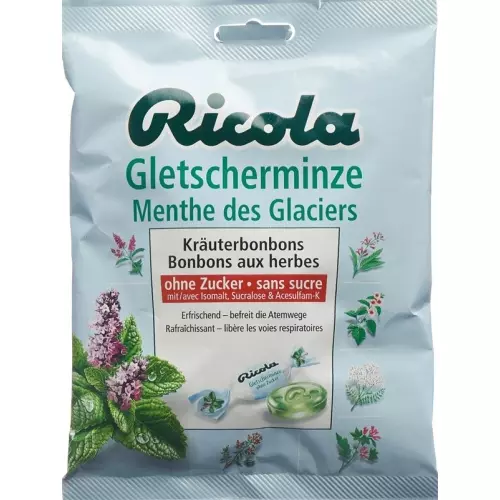 Ricola glacier mint candy without sugar bag 125 g