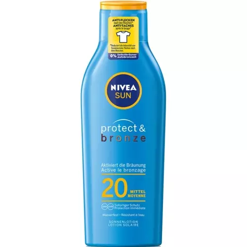 Nivea Sun Protect & Bronze Sun Lotion SPF 20 200 ml