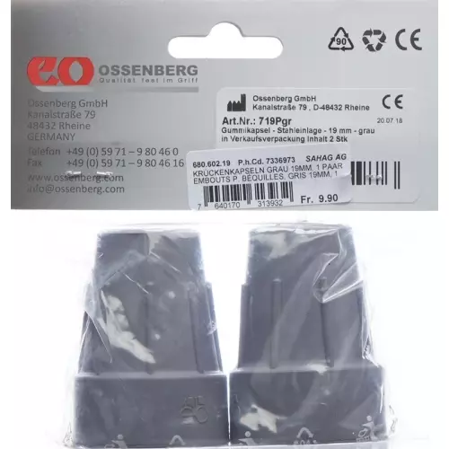 Sahag Crutch Caps 19mm Gray 1 pair buy online