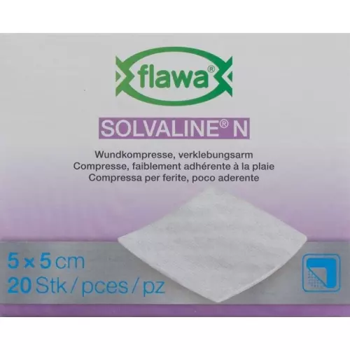 Flawa Solvaline N Kompressen Steril 5x5cm 20 Stück buy online