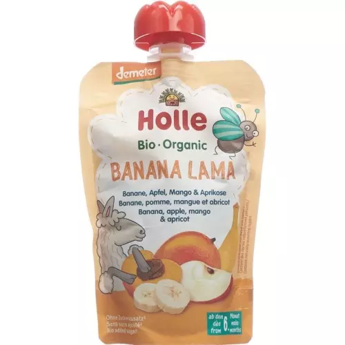 Holle Banana Lama Pouchy Banana Apple Mango Apricot 100g buy online