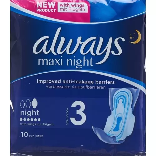 always Maxi binding Night with wings 10 pcs