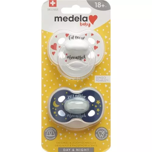 Medela Baby Dummy Day & Night 18+ Unisex 2 pieces buy online
