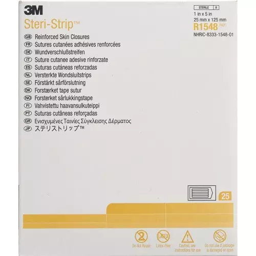3M Steri Strip 25x125mm Weiss Verstärkt 4x 25 Stück buy online