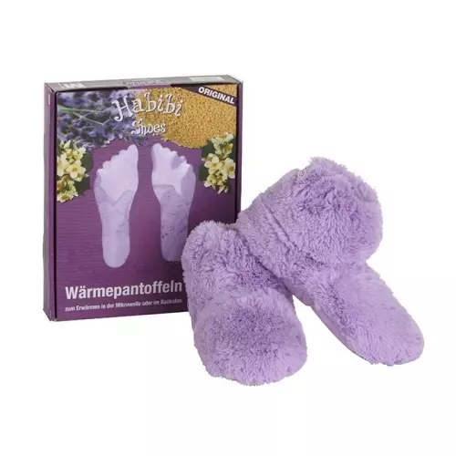 Habibi Plush Shoes S 34-37 purple one pair