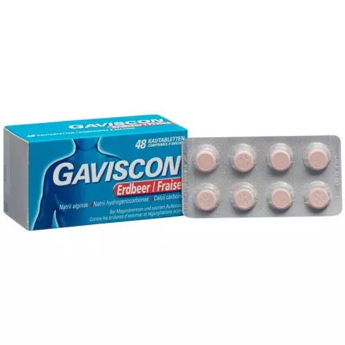 Gaviscon Kautabl strawberry 48 pcs