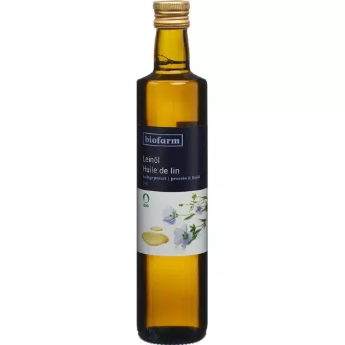 Biofarm Leinöl Knospe Flasche 5dl buy online