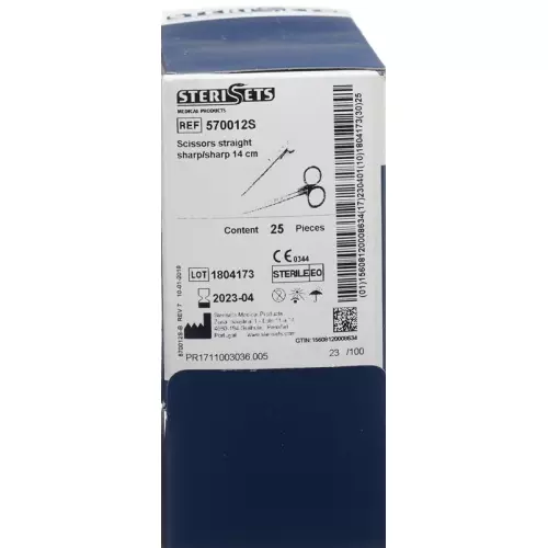 Aichele 1x Steril Chir Schere Gera 14cm Sp/sp 25 X buy online