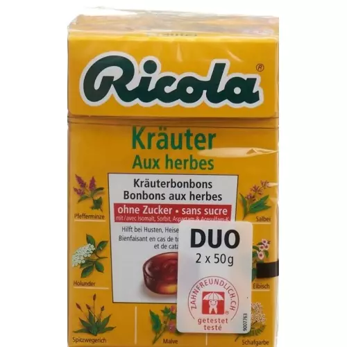 Ricola herbal sweets without sugar Box 2 x 50 g